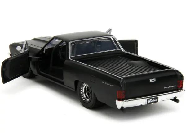 1967 Chevrolet El Camino Matt Black "Fast & Furious" Series 1/32 Diecast Model Car by Jada #4