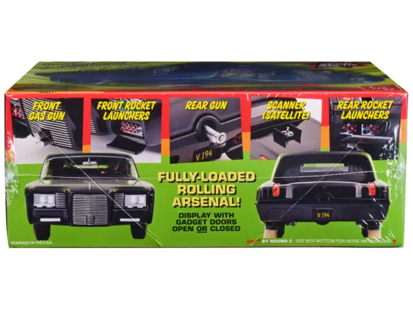 Skill 2 Model Kit Black Beauty "The Green Hornet" (1966–1967) TV Series with Green Hornet and Kato Figures 1/25 Scale Model by AMT #3