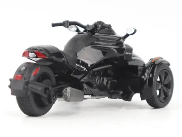 Can-Am Spyder F3 3-Wheel Motorcycle Steel Black Metallic 1/32 Diecast Model by BRP Models #3
