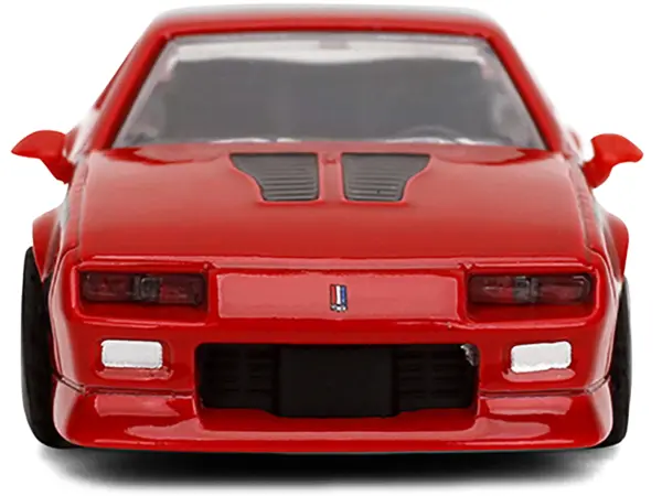 1985 Chevrolet Camaro Red with Black Top and Stripes "Collection" Series 1/64 Diecast Model Car by Majorette #4