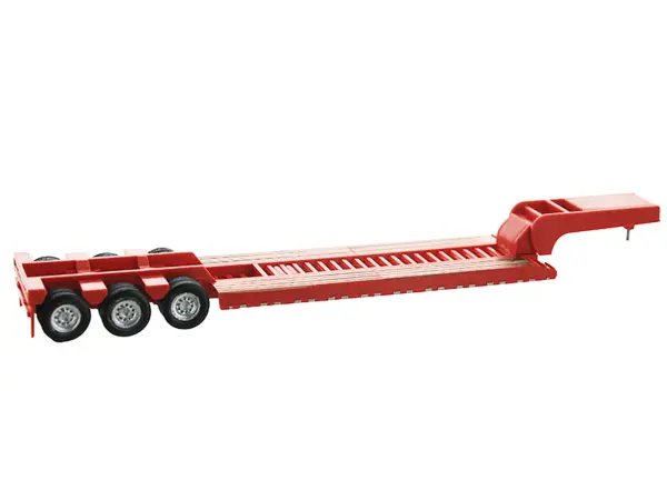 Low Boy Flatbed Trailer Red 1/87 (HO) Plastic Model Car by HO Logistics #2