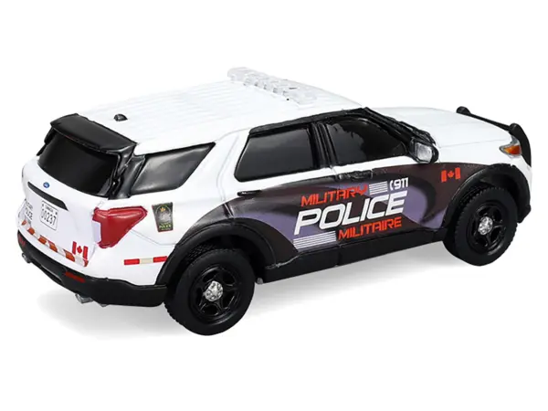 2024 Ford Police Interceptor Utility "Canada Military Police" White with Graphics "Hot Pursuit - Canada Special Edition" Series 1/64 Diecast Model Car by Greenlight #3
