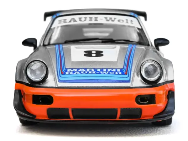RWB 964 #8 "Ichiban Boshi - Martini Racing" Silver Metallic with Stripes 1/64 Diecast Model Car by Model Model #5