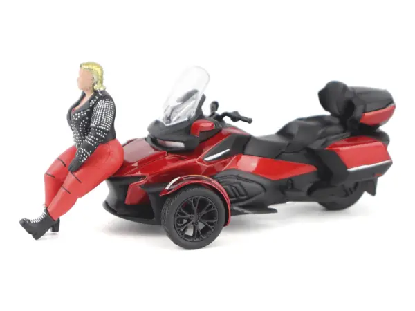 Can-Am Spyder RT Limited 3-Wheel Motorcycle Deep Marsala Red Metallic with Driver Figure 1/32 Diecast Model by BRP Models #2
