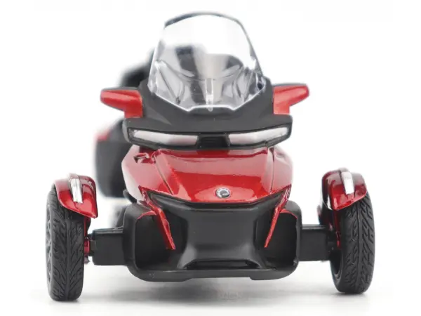 Can-Am Spyder RT Limited 3-Wheel Motorcycle Deep Marsala Red Metallic with Driver Figure 1/32 Diecast Model by BRP Models #4