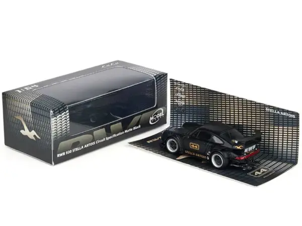 RWB 930 Circuit Specification #44 "Stella Artois" Matt Black 1/64 Diecast Model Car by Model Model #5