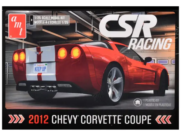 Skill 2 Model Kit of 2012 Chevrolet Corvette Coupe "CSR Racing" 1/25 Scale Model by AMT #1
