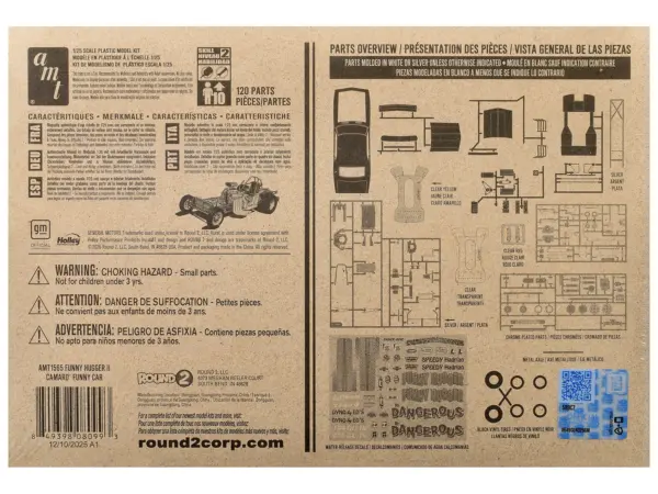 Skill 2 Model Kit of Chevrolet Camaro Funny Car "Funny Hugger II" 1/25 Scale Model by AMT #4