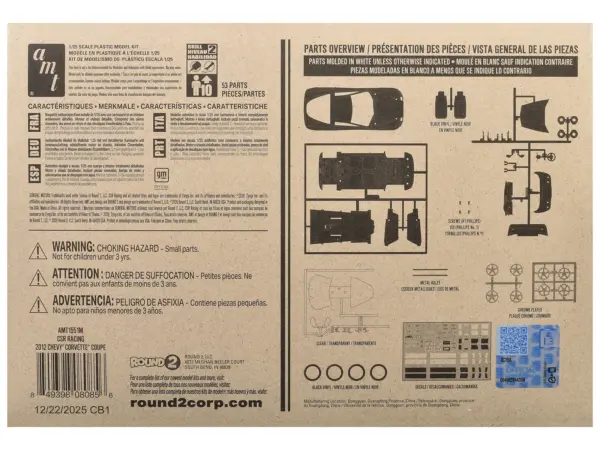 Skill 2 Model Kit of 2012 Chevrolet Corvette Coupe "CSR Racing" 1/25 Scale Model by AMT #4
