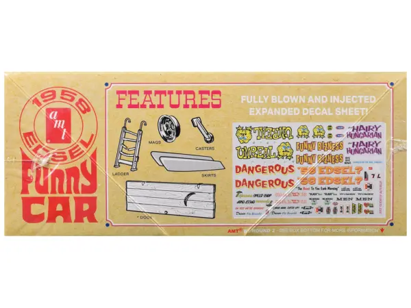 Skill 2 Model Kit of 1958 Edsel Funny Car "Unreal" 1/25 Scale Model by AMT #3