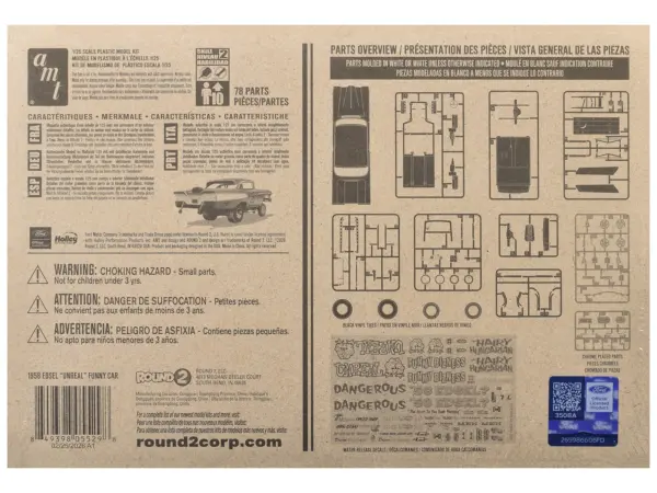 Skill 2 Model Kit of 1958 Edsel Funny Car "Unreal" 1/25 Scale Model by AMT #4