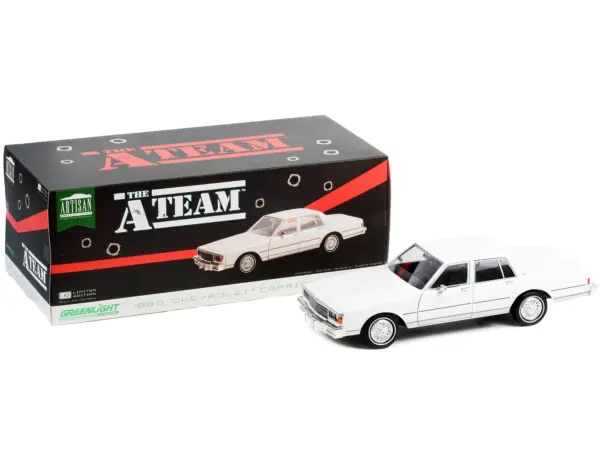 1980 Chevrolet Caprice Classic White "The A-Team" (1983-1987) TV Series "Artisan Collection" 1/18 Diecast Model Car by Greenlight #2