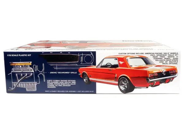 Skill 3 Model Kit 1964 1/2 Ford Mustang Coupe 60th Anniversary 1/16 Scale Model by AMT #2