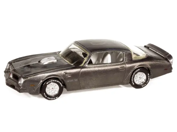 1976 Pontiac Firebird T/A "Barn Finds" Gray Metallic (Weathered) with White Interior "Big Country Collectibles" 2025 Series 1/64 Diecast Model Car by Auto World #2