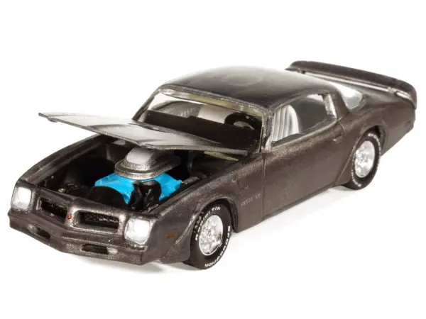 1976 Pontiac Firebird T/A "Barn Finds" Gray Metallic (Weathered) with White Interior "Big Country Collectibles" 2025 Series 1/64 Diecast Model Car by Auto World #3