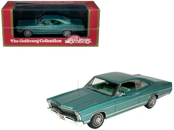 1967 Ford Galaxie Clearwater Aqua Metallic with Aqua Interior Limited Edition to 200 pieces Worldwide 1/43 Model Car by Goldvarg Collection #1