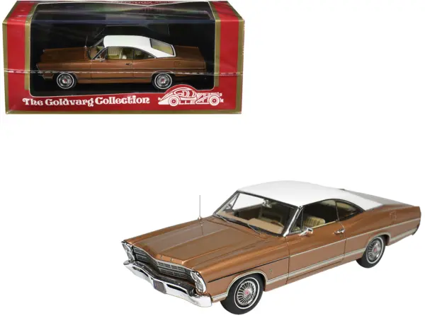 1967 Ford Galaxie Burnt Amber Metallic with White Top Limited Edition to 200 pieces Worldwide 1/43 Model Car by Goldvarg Collection #1