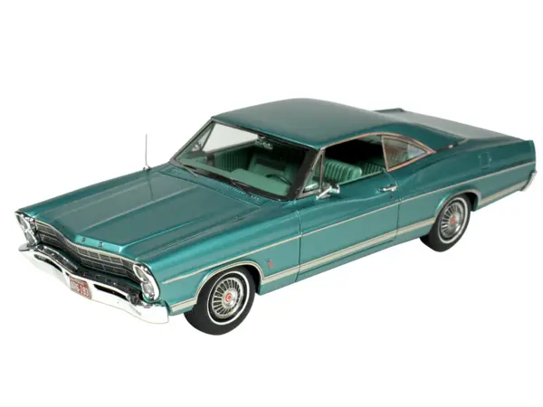 1967 Ford Galaxie Clearwater Aqua Metallic with Aqua Interior Limited Edition to 200 pieces Worldwide 1/43 Model Car by Goldvarg Collection #2