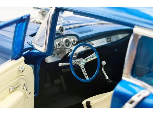 1957 Chevrolet 150 Gasser "High Roller" Blue Metallic Limited Edition to 300 pieces Worldwide 1/18 Diecast Model Car by ACME #3