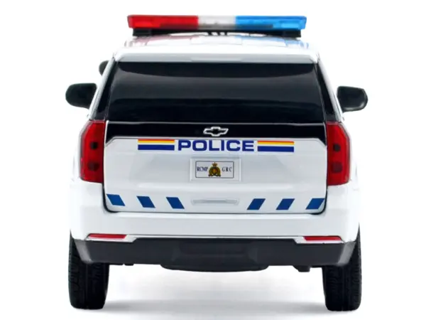 2025 Chevrolet Tahoe PPV "RCMP (Royal Canadian Mounted Police)" White with Stripes with Flashing Light Bar and Front and Rear Lights and Sounds 1/24 Diecast Model Car by Motormax #3