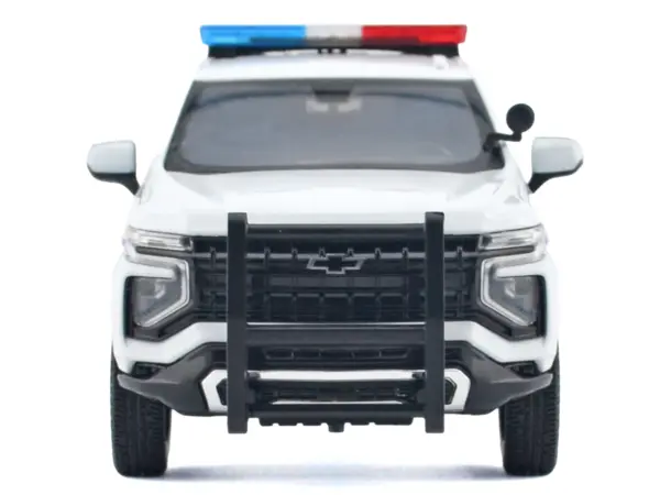 2025 Chevrolet Tahoe PPV "RCMP (Royal Canadian Mounted Police)" White with Stripes with Flashing Light Bar and Front and Rear Lights and Sounds 1/24 Diecast Model Car by Motormax #4
