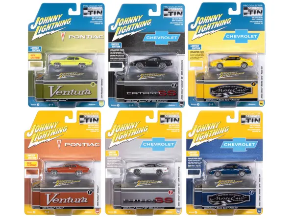 Johnny Lightning Collector's Tin 2026 Set of 6 Cars Release 1 Limited Edition 1/64 Diecast Model Cars by Johnny Lightning #1