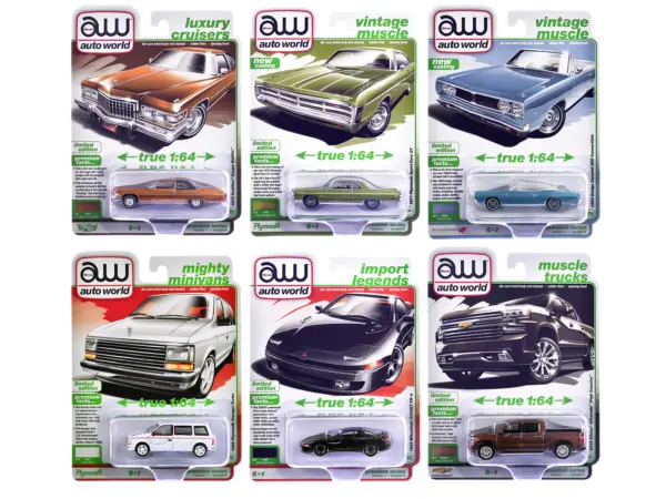 Auto World Premium 2026 Release 1 Set A of 6 pieces 1/64 Diecast Model Cars by Auto World #1