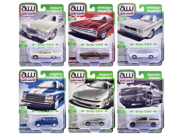 Auto World Premium 2026 Release 1 Set B of 6 pieces 1/64 Diecast Model Cars by Auto World #1