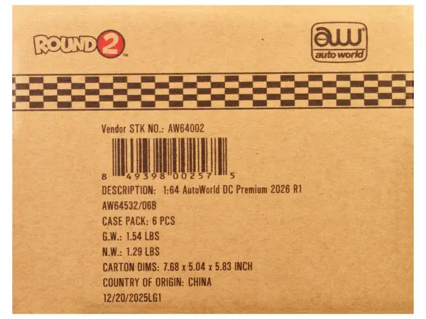 Auto World Premium 2026 Release 1 Set B of 6 pieces 1/64 Diecast Model Cars by Auto World #3
