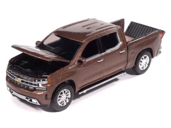 2019 Chevrolet Silverado High Country Pickup Truck Oakwood Brown Metallic "Muscle Trucks" Series 1/64 Diecast Model Car by Auto World #3