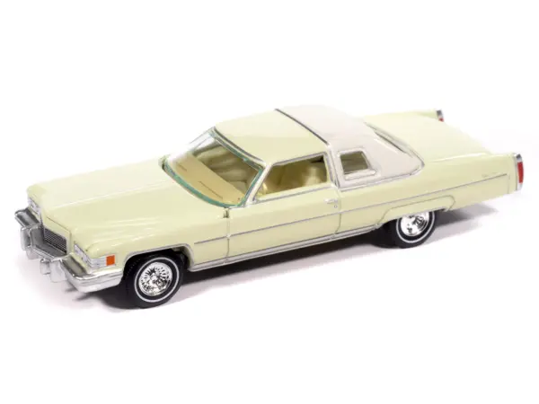 1976 Cadillac Coupe DeVille Phoenician Ivory "Luxury Cruisers" Series 1/64 Diecast Model Car by Auto World #2