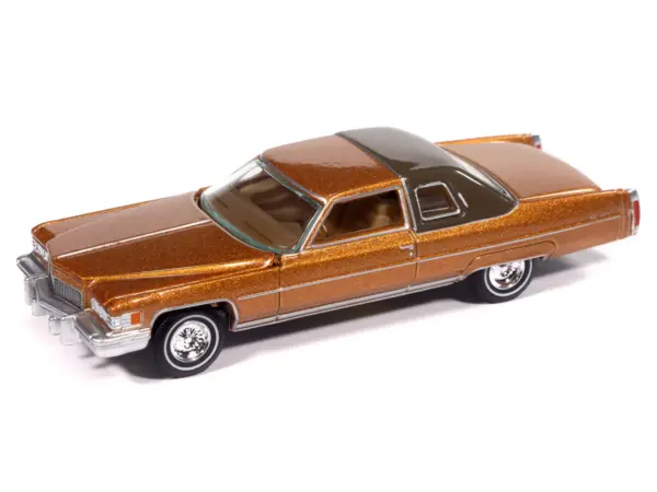 1976 Cadillac Coupe DeVille Amberlite Firemist Metallic "Luxury Cruisers" Series 1/64 Diecast Model Car by Auto World #2