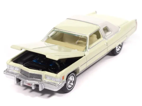 1976 Cadillac Coupe DeVille Phoenician Ivory "Luxury Cruisers" Series 1/64 Diecast Model Car by Auto World #3