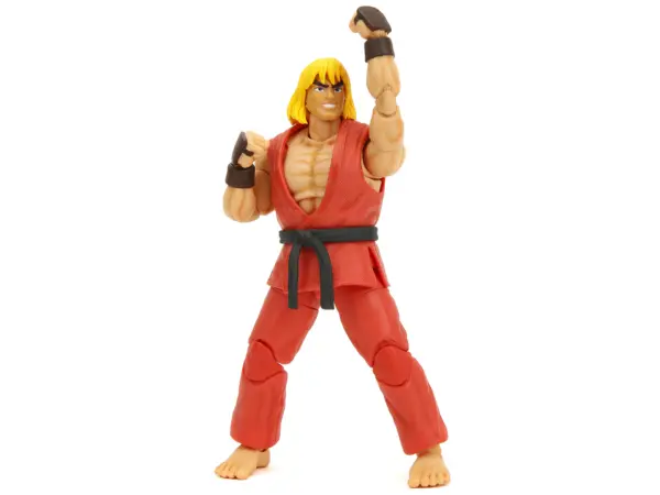 Ken 6" Moveable Figure with Accessories and Alternate Head and Hands "Ultra Street Fighter II: The Final Challengers" (2017) Video Game Model by Jada #4