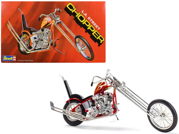Level 5 Model Kit LA Street Chopper Motorcycle 1/8 Scale Model by Revell #1