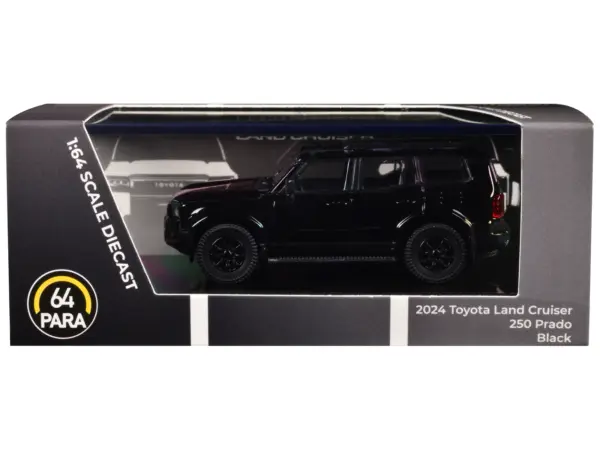 2024 Toyota Land Cruiser 250 Prado Black 1/64 Diecast Model Car by Paragon Models #1