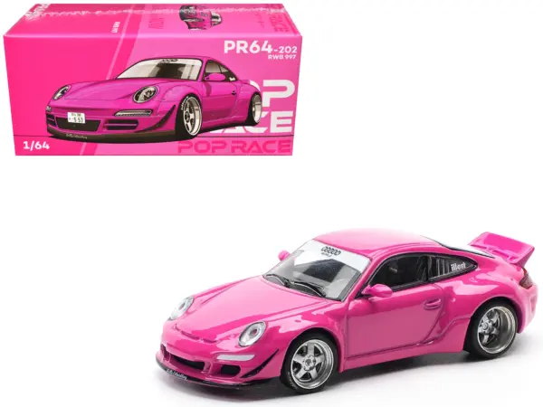 RWB 997 Pink 1/64 Diecast Model Car by Pop Race #1