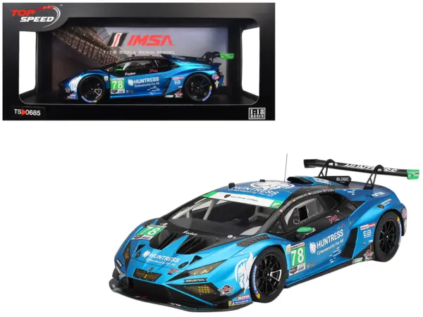 Lamborghini Huracan GT3 EVO2 #78 Mario Farnbacher - Misha Goikhberg - Parker Kligerman - Franck Perera "Forte Racing" IMSA "24 Hours of Daytona" (2025) 1/18 Model Car by Top Speed #1