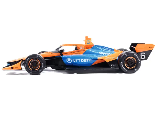 Dallara IndyCar #6 Nolan Siegel "NTT Data" Arrow McLaren (Road Course Configuration) "NTT IndyCar Series" (2026) 1/18 Diecast Model Car by IXO Models #2