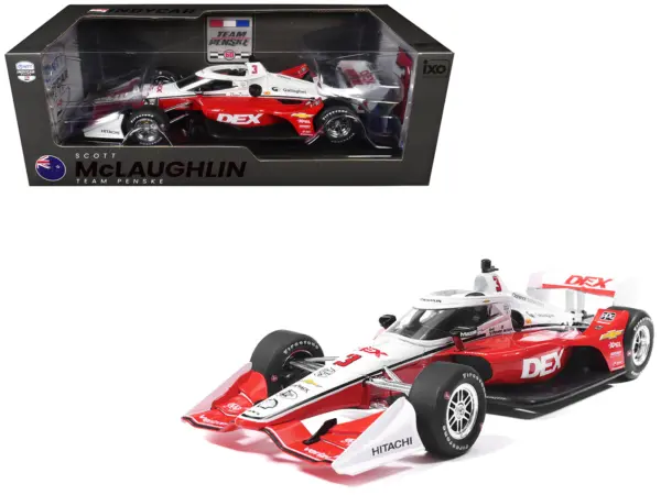 Dallara IndyCar #3 Scott McLaughlin "DEX" Team Penske (Road Course Configuration) "NTT IndyCar Series" (2026) 1/18 Diecast Model Car by IXO Models #1