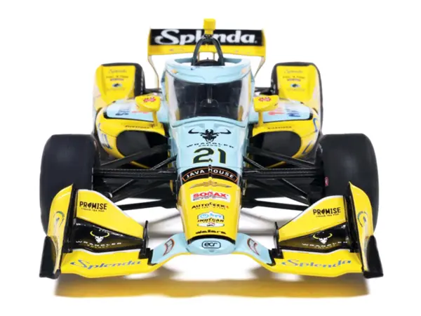 Dallara IndyCar #21 Christian Rasmussen "Splenda" Ed Carpenter Racing (Road Course Configuration) "NTT IndyCar Series" (2026) 1/18 Diecast Model Car by IXO Models #4