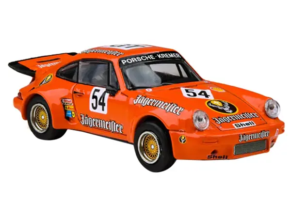 Porsche 911 Carrera RSR 3.0 #54 "Jaegermeister - Kremer" Orange 1/64 Diecast Model Car by Paragon Models #2