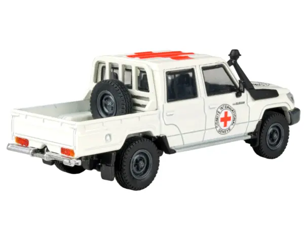 2014 Toyota Land Cruiser LC 79 Pickup Truck White "International Red Cross" 1/64 Diecast Model Car by Paragon Models #2