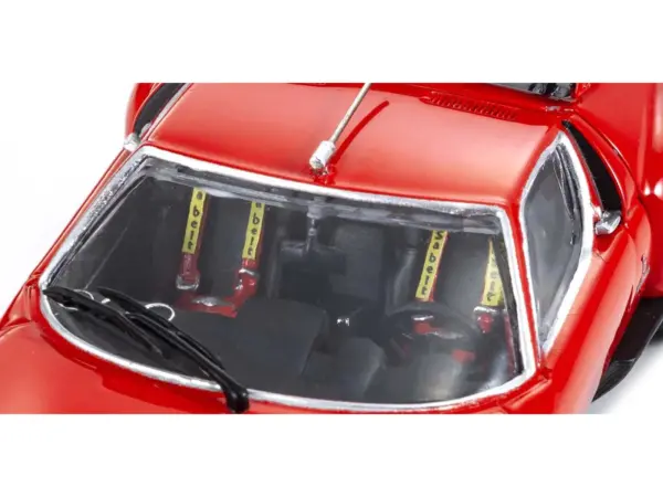 Lamborghini Miura SVR Red with Black Accents and Gold Wheels 1/43 Diecast Model Car by Kyosho #2