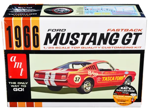 Skill 2 Model Kit 1966 Ford Mustang GT Fastback 1/25 Scale Model by AMT #1