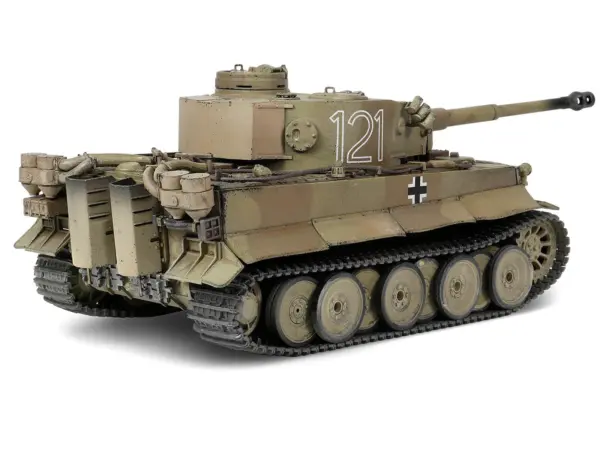 German Sd.Kfz.181 PzKpfw VI Tiger Ausf. E Heavy Tank #121 "Tiger Initial Production Model" "Schwere Panzerabteilung 501 North African Front Tunisia" (1943) "Engine Plus" 1/32 Diecast Model by Metal Proud #2