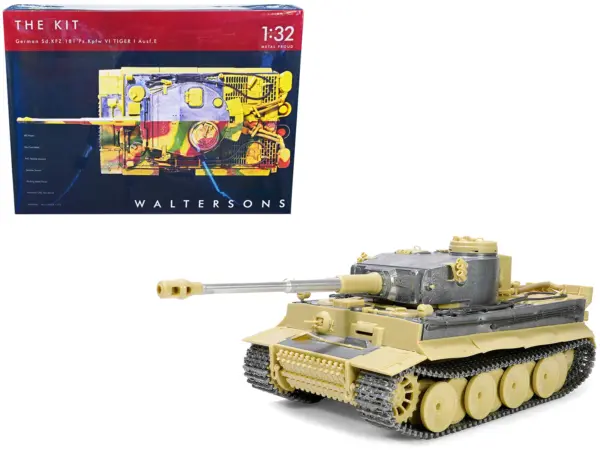 Skill 4 Model Kit German Sd.Kfz.181 Pz.Kpfw VI Tiger I (Early Production Model) Heavy Tank "Schwere Panzerabteilung 505 No. 100 Kursk" (July 1943) 1/32 Scale Model by Metal Proud #1