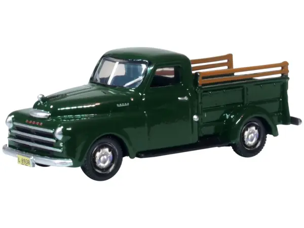 1948 Dodge B-1B Pickup Truck Dark Green 1/87 (HO) Scale Diecast Model Car by Oxford Diecast #2