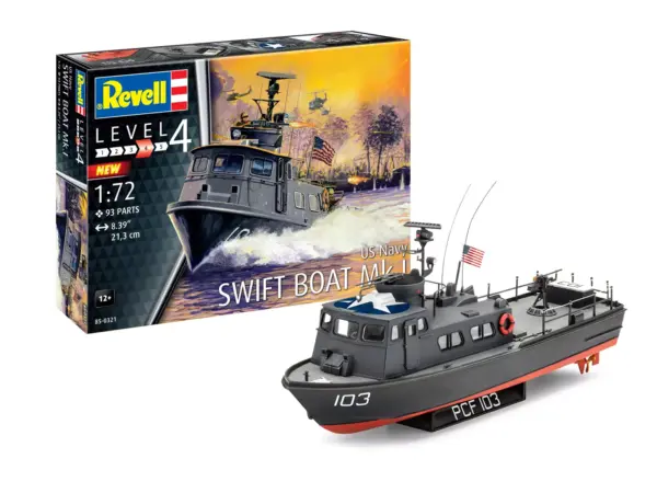 Level 4 Model Kit US Navy Swift Boat Mk.I 1/72 Scale Model by Revell #5