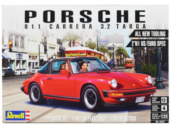 Level 4 Model Kit Porsche 911 Carrera 3.2 Targa 2-in-1 Kit 1/24 Scale Model by Revell #1